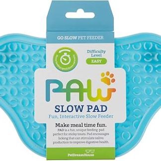 Коврик для кормления собак Petdreamhouse Paw, синий, 22,86 x 13,97 x 0,64 см