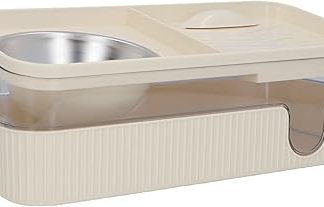 Автоматическая кормушка и поилка для домашних животных HEEPDD, большая станция для корма и воды с чашей из нержавеющей стали, 13,90 x 6,30 дюймов, для кошек и собак.