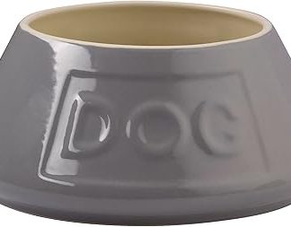 Серая миска для собак Mason Cash без надписи, 21 см.