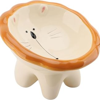 Универсальная очаровательная керамическая миска для кошек с изображением животных, предотвращающая опрокидывание. Широкий ассортимент кормов для домашних животных для особых случаев.