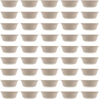 100 одноразовых стаканчиков для корма, воды и еды домашних животных, бежевого цвета.