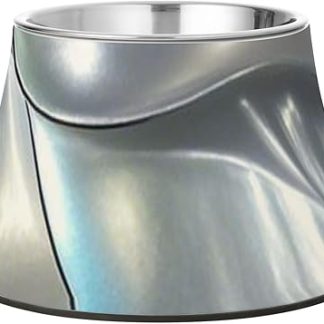 Миска для собак Silver Shell с подставкой из нержавеющей стали для медленного кормления кошек. Удобная миска для кормления собак.