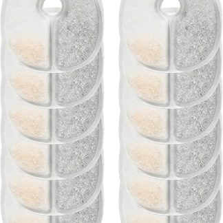 Фильтр для кошачьего фонтана | Тройная фильтрация, 12 сменных фильтров для собачьего фонтана | Для повседневного использования дома и в дороге, сталь