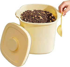 Контейнер для хранения собачьего корма - вакуумная коробка для лакомств объемом 10 л - влагонепроницаемый контейнер для хранения корма для кошек и щенков на кухне и в кладовой