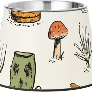 Миска для корма для кошек в стиле вестерн с изображением лошади и кактуса, приподнятая миска из нержавеющей стали для медленного и удобного кормления.