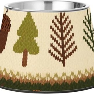 Миска для домашних животных Safari Fox Green Brown, улучшенная, из нержавеющей стали, базовая миска для маленьких собак, Whiskers Fatigue Platos para perros