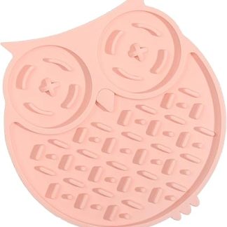 Универсальный силиконовый коврик для медленного кормления кошек, легко моющийся, на присосках, безопасный (розовый)