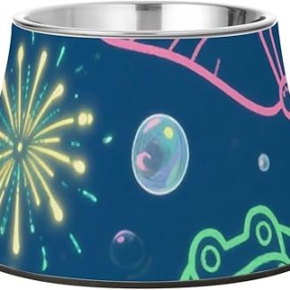 Морские животные: манты, морские звезды, красочные миски для собак, улучшенные миски из нержавеющей стали с подставкой для кошек, для любимого питомца, средство от усов, Platos para perros