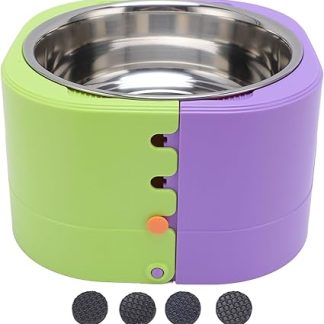 Регулируемая по высоте миска для домашних животных из нержавеющей стали, легко моется, нескользящее основание, миска для корма для собак, кошек и других собак, регулируемая миска для маленьких собак.