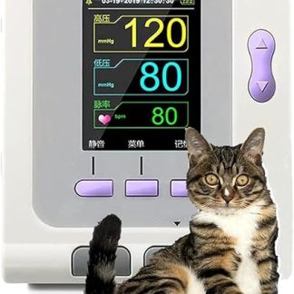 Цифровой ветеринарный тонометр, электронный сфигмоманометр с 3 режимами работы и 3 манжетами, стационарное ветеринарное оборудование для ухода за собаками/кошками/домашними животными.