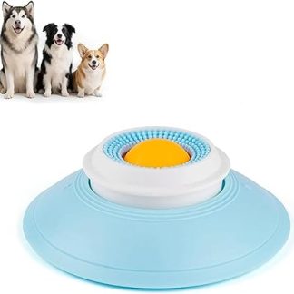 Миска для вылизывания собак, шар для вылизывания, медленная кормушка с присосками, нескользящий силиконовый мяч для кормления собак и кошек, легко моется (1 шт.)