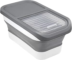 Контейнер для собачьего корма - коробка для хранения лакомств для домашних животных с раздвижной крышкой, складной контейнер для корма для собак и кошек, подходящий для квартиры, кухни, путешествий.