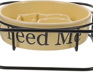 Подставка-лабиринт для медленного кормления собак с керамическим покрытием, подходит для маленьких, средних и крупных собак, имеет противоскользящее покрытие, замедляет быстрое поедание и универсальна для кошек.