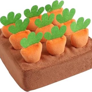 Коврик для собак с функцией обоняния - интерактивный коврик с морковным кормом - коврик для щенков | для уединения, переноски, дрессировки, для дома, для игр в помещении, для развития умственных способностей