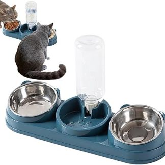Миска для кошек - Поднятая миска для корма и воды для собак - Нескользящая станция для поения мелких животных, кормление кроликов, для квартир и общежитий