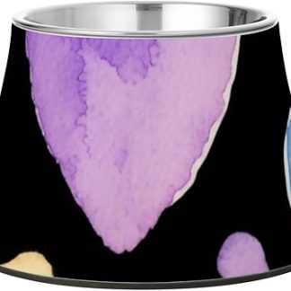 Милые мультяшные разноцветные миски для собак с подставкой в виде черных звезд, удобные для медленного кормления кошек.