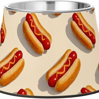 Миска для хот-догов с мультяшным рисунком для собак. Усовершенствованная подставка для миски из нержавеющей стали для медленного кормления кошек. Подходит для кошек с красивыми усами.