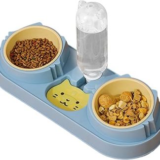 Автоматический набор мисок для корма и воды для домашних животных Haofy, двойная кормушка для собак с поилкой, защита от брызг.