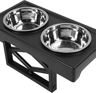 Регулируемые по высоте миски для собак, портативные миски из нержавеющей стали для собак и кошек, регулируемая по высоте двойная подставка, подставка для собак для дома и путешествий.