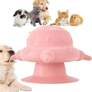 Силиконовая кормушка для щенков, кормушка для щенков, станция для кормления щенков, кормушка для щенков с присоской, для котят, щенков, кроликов (розовая)
