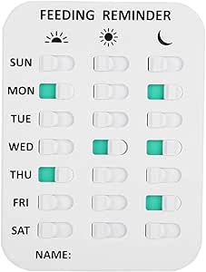 Магнитные наклейки-напоминания о кормлении собак, таблица ежедневного кормления питомца 3 раза в день (для щенков и кошек) (белые)