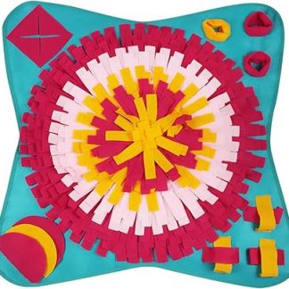 Интерактивная плюшевая игрушка для щенков Greabuy с дозатором лакомств в форме цветка, подушечка для жевания с таймером для маленьких собак.