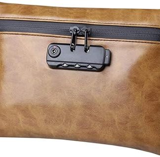 Автоматическая кормушка для домашних животных, кожаный чехол для табака на молнии - футляр для трубки - подарок на День благодарения или день рождения для мужчин, модель D, большая вместимость