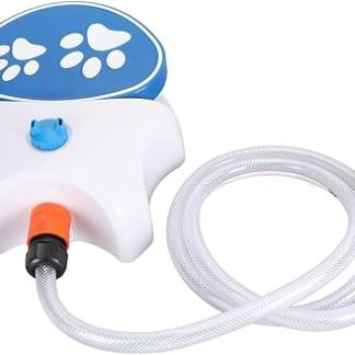 Уличный фонтанчик для воды для собак Ejoyous с активируемым шлангом и подставкой для лап.