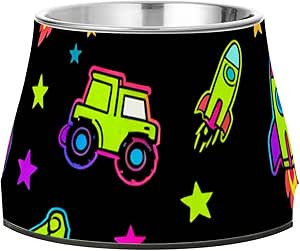 Стильные разноцветные черные миски для корма для домашних животных с подставкой, из нержавеющей стали, для кошек и маленьких собак, для медленного поедания.