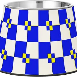 Приподнятые миски для корма для домашних животных в клетку «Буффало», белые, синие, желтые, из улучшенной нержавеющей стали для средних собак. Удобные миски для кормления собак. Platos para perros para comer lento