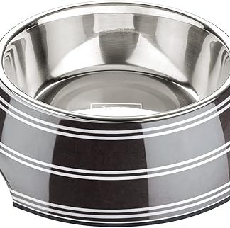 Меламиновая миска HUNTER SILDA с чашей из нержавеющей стали, 700 мл, антрацитово-белый цвет.