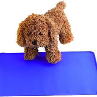 Силиконовый быстросохнущий коврик для кормления домашних животных Atyhao, квадратный, синий.