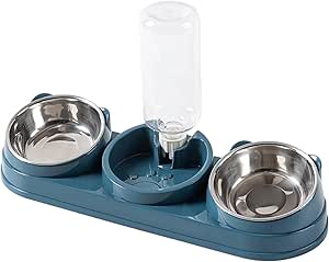 Приподнятая миска для домашних животных - поилка для дома, легко моется, нескользящее основание с дозатором корма, миска для кормления котят на улице.