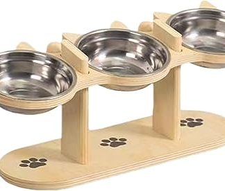 Подставки для мисок для собак на подставке из дерева с наклоном | Подставка для кошек, корма для собак, щенков, котят, домашних животных, для дома, улицы, сада