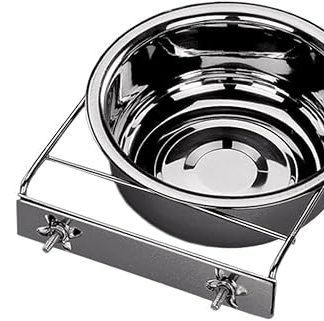 Миска Nobby из нержавеющей стали с креплением, кольцом с винтом, 18,5 см, 1,40 л, 1 шт., серебристый.