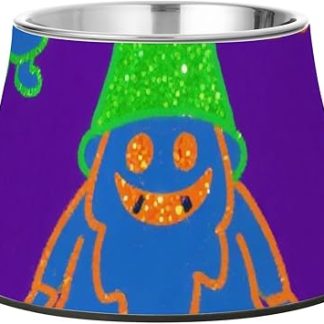 Счастливого Хэллоуина! Миска для корма для собак Dwalf фиолетового цвета, модернизированная, из нержавеющей стали, приподнятая, для маленьких собак, удобное кормление. Plato para perros con ansiedad