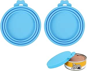 Крышки Hotype для многоразовых банок с кормом для кошек и собак, 2 штуки, универсальные, силиконовые крышки.