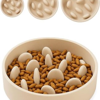 Миска для собак Flamingo Anti-Glutton объемом 410 мл - Миска для медленного кормления - Нескользящее основание - Способствует здоровому питанию и замедленному пищеварению - 14 см x 4 см