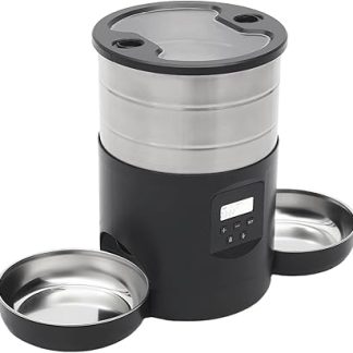 Автоматический дозатор кошачьего корма, дозатор корма для собак, 4,5 л, с 2 контейнерами, дозатор сухого корма для собак и кошек, контроль порций, дозатор корма