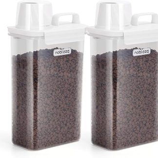 Nobleza - 2 шт. Контейнер для собачьего корма, герметичный контейнер для корма с мерным стаканчиком 2,5 л, контейнеры для собачьего корма, кошачий корм