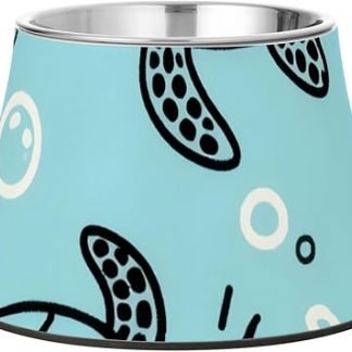 Миска для собак Blue Ocean Turtle с подставкой, миски для кошек из нержавеющей стали для мелких домашних животных Relief Plato Para Perros