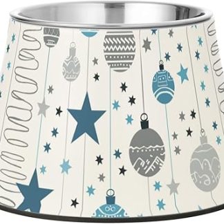 Сине-серые миски для корма в виде рождественской звезды, улучшенные миски из нержавеющей стали для медленного кормления кошек, средство для облегчения боли в усах.