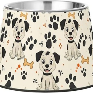 Милые мультяшные собачки, миски для еды и воды из нержавеющей стали для домашних животных, безопасные для усиков.