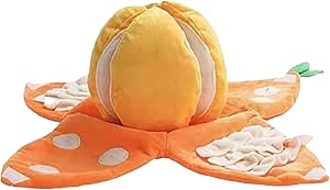 Мягкий коврик для собак с функцией обнюхивания - оранжевая игрушка для обнюхивания, интерактивный плюшевый коврик для кормления с пищащей бумагой для игр, которые помогут избежать скуки.