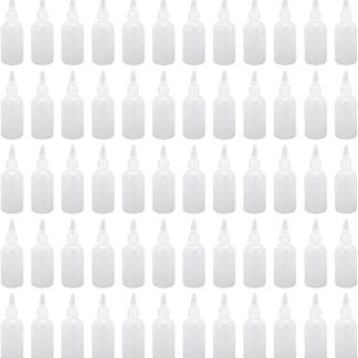 Набор из 60 прозрачных флаконов краски Aramox по 100 мл с воронкой для точного дозирования краски на кухне, пикниках, во время занятий искусством и рукоделием.