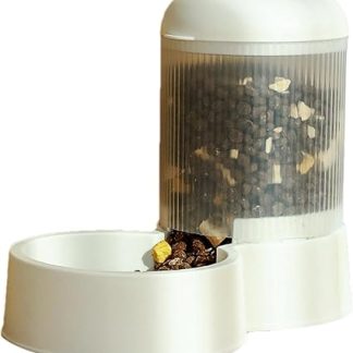 Станция для кормления кошек, система самообслуживания, резервуар большого объема, поилка, автоматическое устройство для кормления, маленькая миска для собак, белый прозрачный корпус, 30 x 17