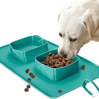 Складная миска для собак, нескользящая, дорожная миска для воды для собак, подходит для кошек, маленьких, средних и крупных пород, щенков, котят, для походов, прогулок, парка.
