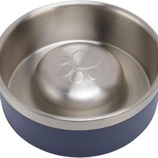 Универсальная миска для медленного кормления собак, прочная миска для корма из нержавеющей стали (L)