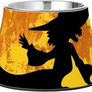 Счастливого Хэллоуина! Миски для корма для домашних животных из нержавеющей стали, приподнятые над уровнем земли, для кошек и собак мелких пород, для медленного кормления собак.