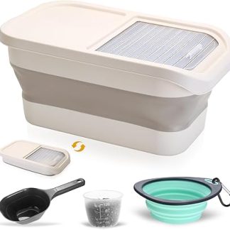 Большой складной контейнер для хранения собачьего корма, 5 кг, контейнеры для сухого корма (рис, крупы, мука), для кошек, собак, лакомств, контейнеры для хранения корма для домашних животных.